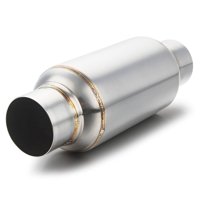 LCGP 2.5'' Inlet & Outlet Universal Muffler, 11.5'' Overall Length Stainless Steel Resonator - Image 5